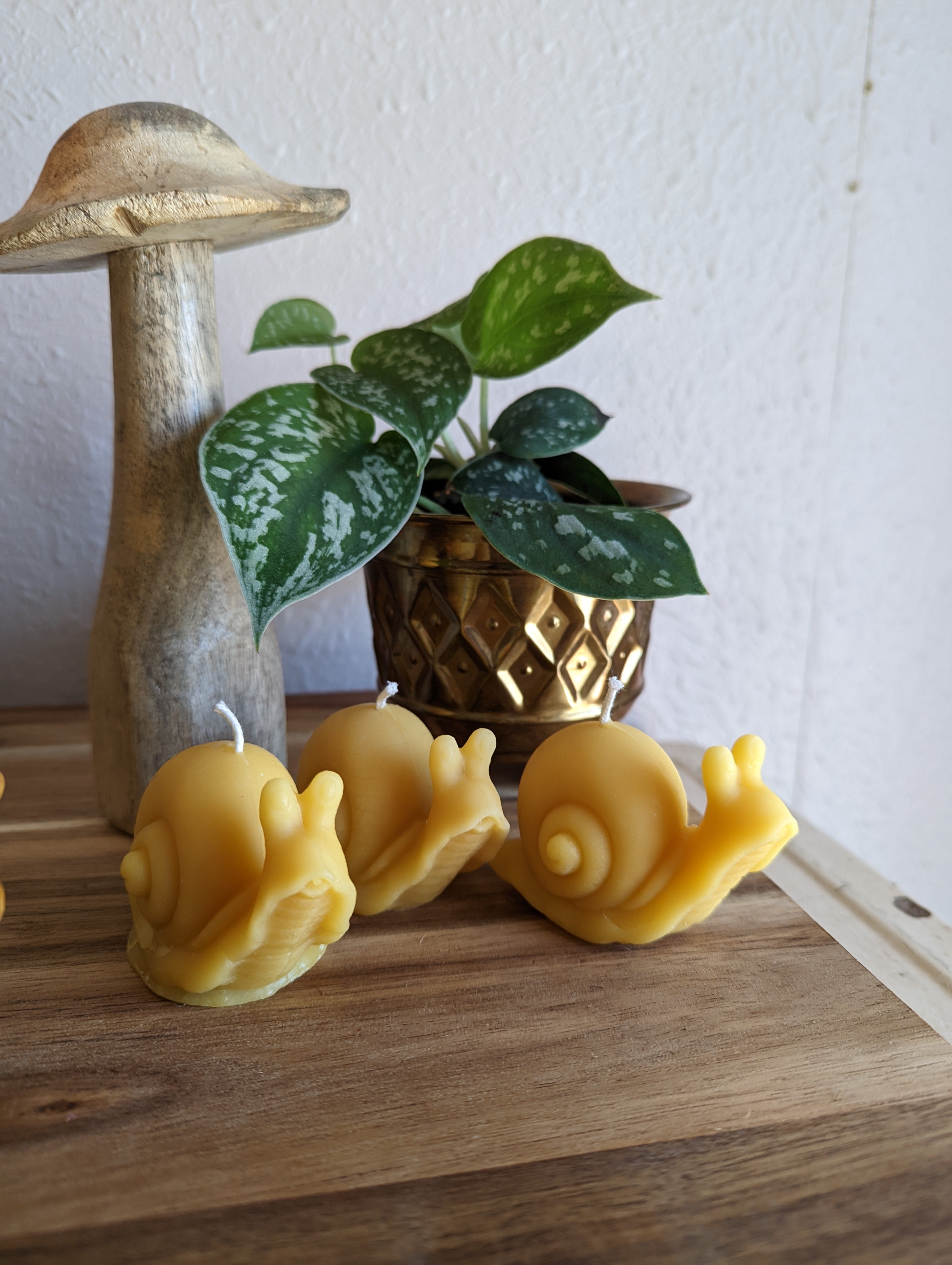 Bee and Flower Beeswax Candle