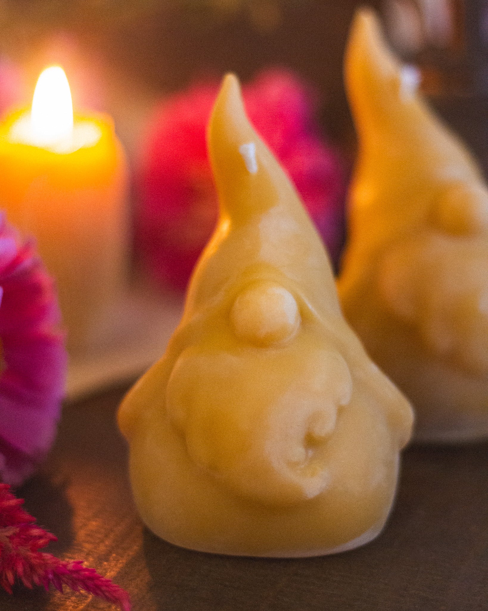 Gnome Beeswax Candle