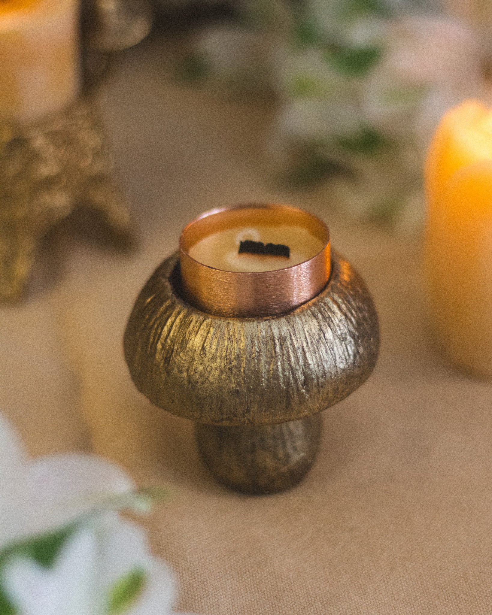 Mushroom Tea Light Holder